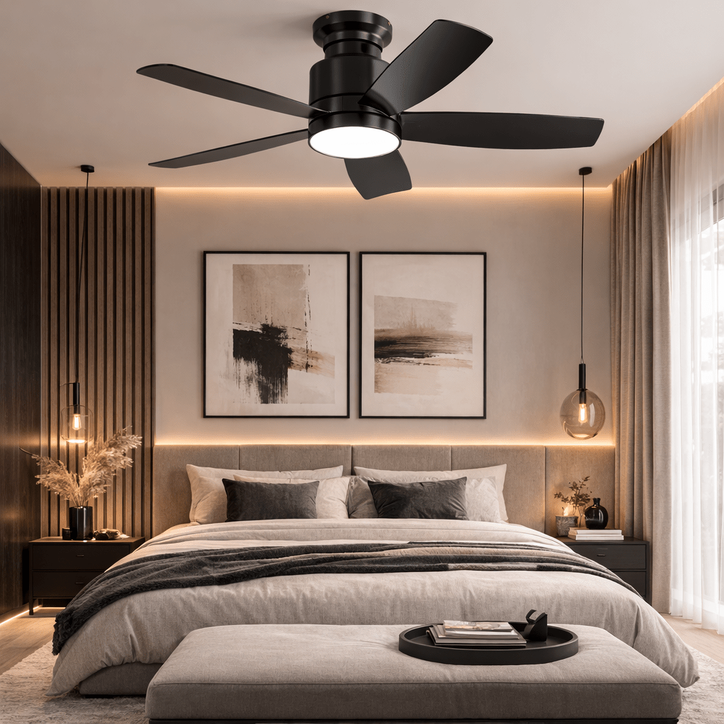 Helix | Ventilateur moderne LED télécommande 107 cm